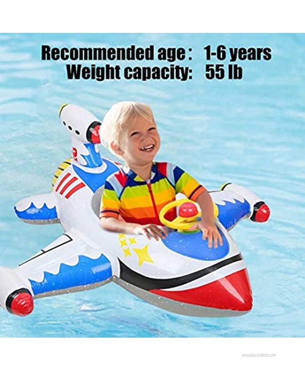 Airplane Baby Swimming Float Inflatable Pool Floaties Toys Outdoor Swimming Ring Seat Boat for Kids Infant Toddler Baby Boys