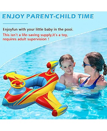 Baby Inflatable Pool Float Airplane Swim Float Boat with Steering Wheel Horn for Toddler Age 3 Boys Girls Pool Floaties Cute Boat Summer Beach Outdoor Play Beach Supplies
