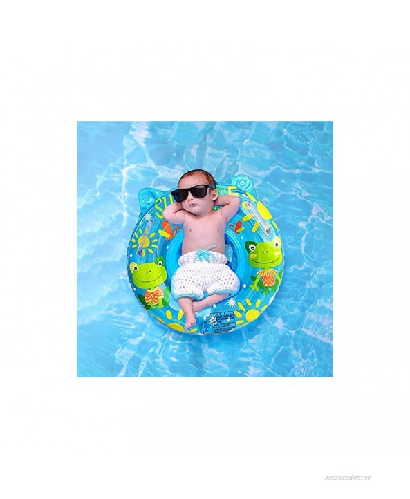 Baby Swimming Float Inflatable Swimming Ring with Float Seat for 6 Months-6 Years Children Blue A