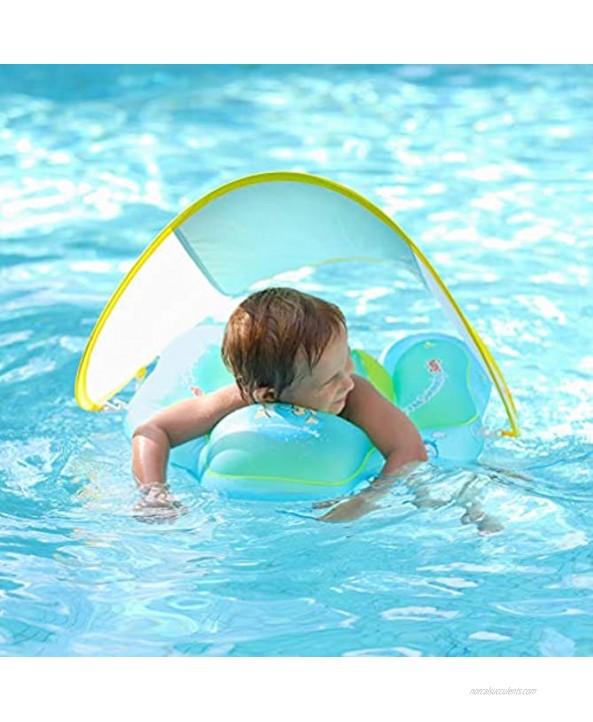 Free Swimming Baby Swim Float Removable Canopy UPF 50+ UV Sunshade,Separately