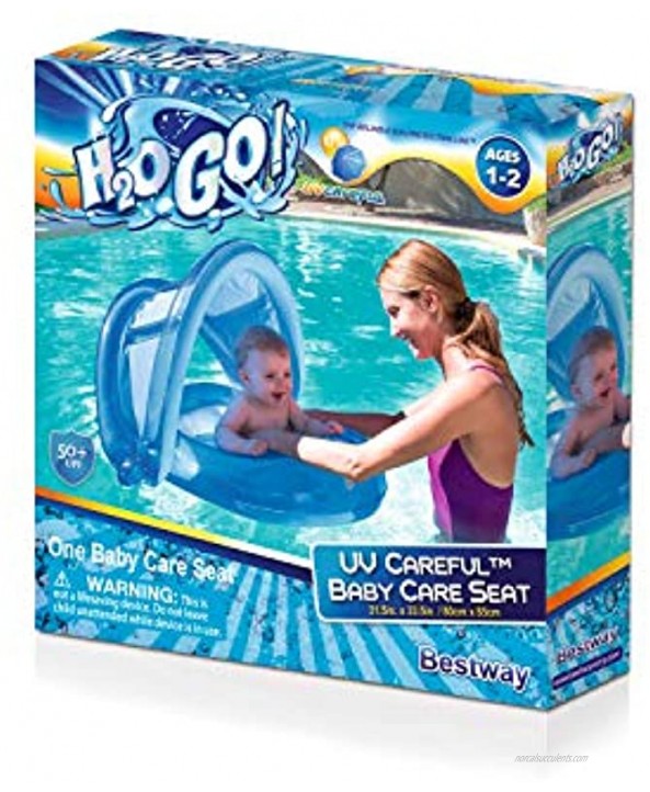 H2OGo Bestway UV Careful Baby Care Seat Pool Float Blue Model Number: 10446