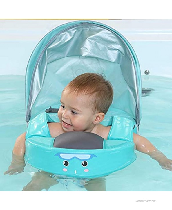 HECCEI Mambobaby Non-Inflatable Solid Baby Shoulder Float with Canopy