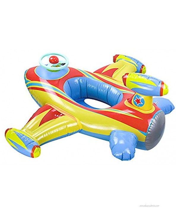 HSOMiD Kiddie Ride-On Float Airplane Pool Float Pool Toys for Kids Blue