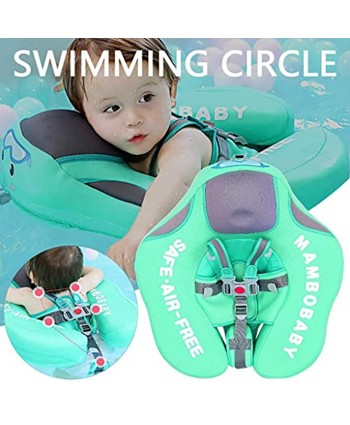 Huairen Baby Swimming Float Non Inflatable Swim Tubes Rings Set Pool Toys Trainer with Canopy Safety Support Bottom Swimming Pool Accessories Swim Ring For Babies Up from 3 Months 4 Years Old Blue