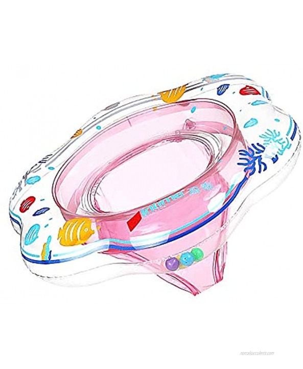 JCREN Swimming Baby Float for Pool Baby Boat with Activity Centers Inflatable Pool Float,Baby Bath Safety Seat Double Airbag Swim Rings for Babies Swimming Pools PVC for Toddlers BabyPink
