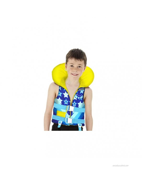 Kids Swim Vest Children Float Vest Swimming School Trainer Jacket with Adjustable Strap Blue M