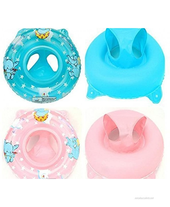 Mai Poetry Infant Baby Kids Toddler Inflatable Swimming Swim Ring Float Seat Boat Pool Bath Handle Safety Seat Swim Blue