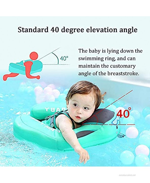 Mambobaby Float Non Inflatable Baby Pool Float Swim Trainer No Flip Over Baby Floats for Infants Aged 3-24 Months