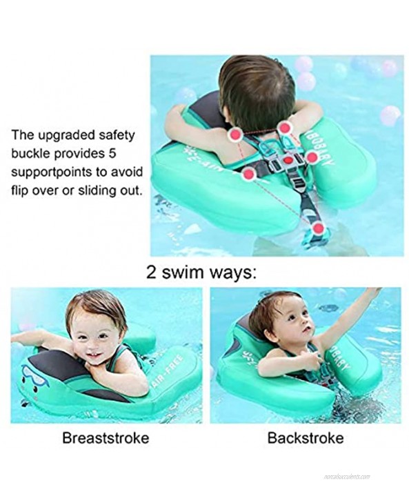 Mambobaby Float Non Inflatable Baby Pool Float Swim Trainer No Flip Over Baby Floats for Infants Aged 3-24 Months