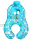 New Infant Swimming Pool Floats Parents-Child Double Swim Ring with Play Toys & Safe Bottom Support & Backrest Children Waist Float Ring for Summer Family Happy Time