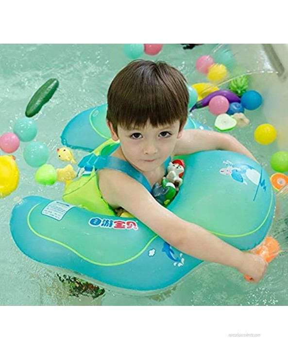 rovanza Divas Baby Inflatable Swimming Float Ring Children Waist Inflatable Floats Swimming Pool Toys for Bathtub and Pools Swim Trainer of 6-30 Month Blue L
