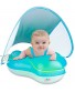 SEIRMEP Baby Swimming Float Inflatable Baby Pool Float Ring Over for Age of 3-36 Months with Removable Sun Protection Canopy Safety Bottom seat Support no flip