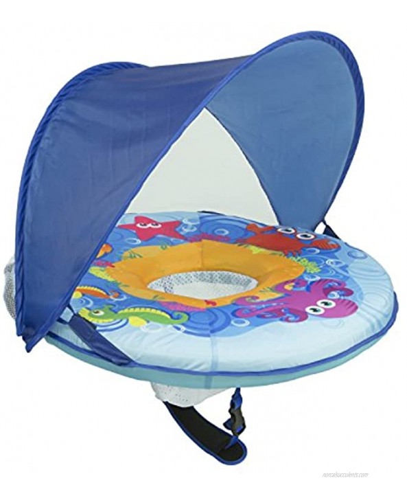 Self-Inflating Baby Boat with Adjustable seat Retractable Canopy & Sun Protection by Aqua Leisure