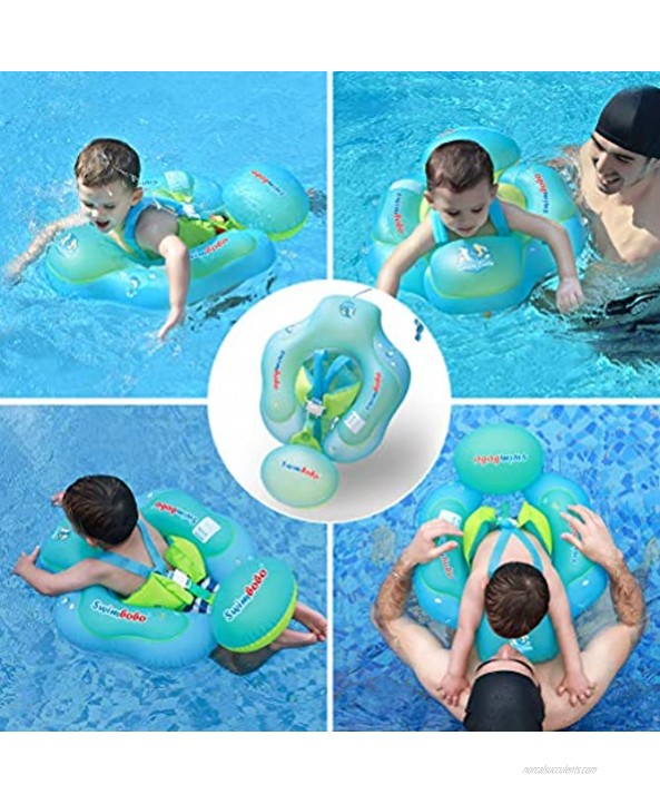 Swimbobo Baby Float Inflatable Baby Swimming Pool Floats Ring with Safety Bottom Support and Swim Buoy Great Baby Water Float Suit for Newborn Baby Kid Toddler Age of 6-36 Months……