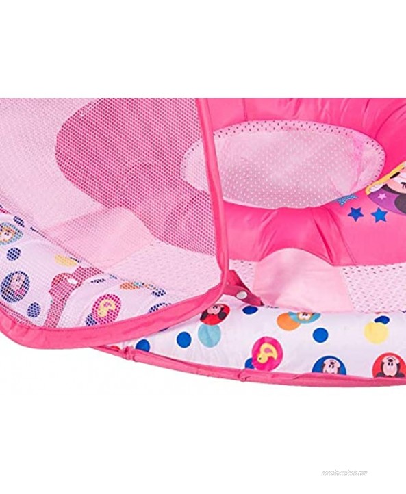 SwimWays 25442-SW Inflatable Baby Swimming Pool Float w Canopy Minnie Mouse