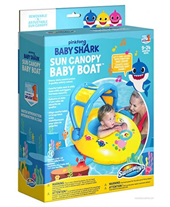 SwimWays Baby Shark Boat w Music