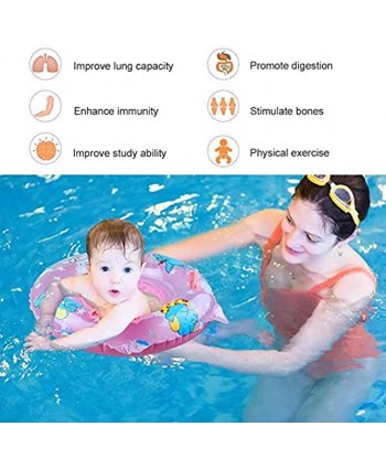 Walsai Baby Swimming Float Inflatable Swimming Ring with Float Seat for 6 Months-6 Years Children