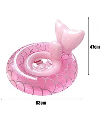 ZBRO Mermaid Swimming Ring Baby Pool Float with Safety Seat Toddler Inflatable Swimming Ring 3Month 6Years Old Baby Swimming Pool Toys