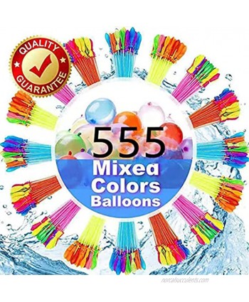 555 water balloons are quickly filled and self-sealed suitable for children boys and girls and adult parties pool parties outdoor summer fun in the pool