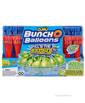 Bunch O Balloons Ultimate Color Wars Family Pack 8 Pack Rapid-Filling Self-Sealing Water Balloons  Exclusive by Zuru Red + Blue 56301