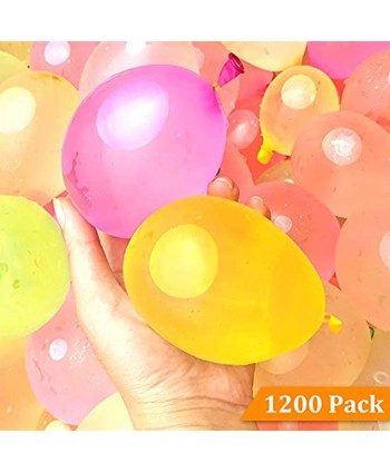 Hibery 1200 Pack Water Balloons Latex Water Balloons Rapid Fill for Kids and Adults Summer Water Balloons Bulk for Splash Fun Fight Games