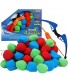 High Bounce Water Balls Reusable Water Balloons Toy 32 Water Splash Balls and Slingshot Cotton Splash Soaker Bomb Ball- Summer Outdoor Indoor Pool Activity for Girls and Boys