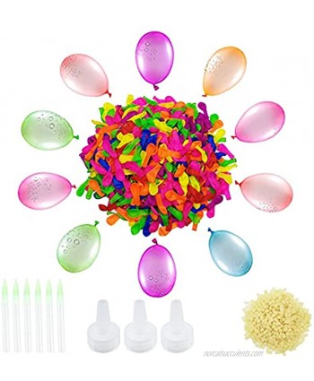 Honinda 1500 Pack Water Balloons Assorted Color with Refill Kits Latex Water Bomb Balloons for Water Fight Games Summer Outdoor Party Splash Fun for Kids & Adults