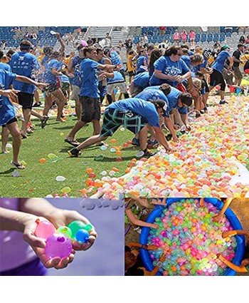 JJIIEE Water Balloons for Kids Boys & Girls Adults Party,Quick Fill 1110 PCS Balloons Summer Splash Fun,Beach Outdoor Party ActivitiesRandom Color