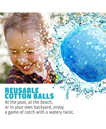 ThrillZoo 51 Reusable Water Balls Water Balloons for Kids Teens Adults Summer Fun Pool Toys Outside Water Toys Kids Outdoor Toys Pool Games Trampoline Accessories Water Play Water Games