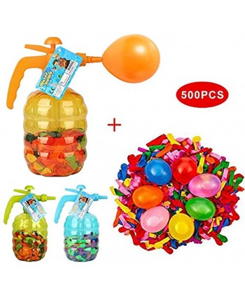 Water Balloon Pump Filler 3 in 1 Air and Water Balloon Filler Portable Pump Station Water Blaster with 500 Balloons Super Large Capacity Easily FilledGreen 26x18x12.5cm