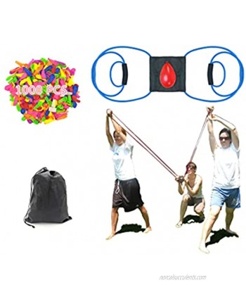 Water Balloon Slingshot Launcher Water Balloon Cannon Launcher 500 Yards Long Range 2-3 Person Balloon Giant Sling Shot Angry Birds Party Game Yard Toys with 1000 Biodegradable Balloons Blue-59inch
