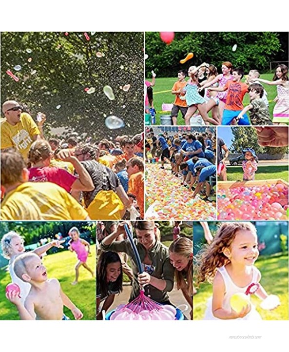 Water Balloons 3 Bunches 111 Balloons Multicolored Self-Tie Quick Refill Kits for Kids & Adults Summer Splash Fun Water Fight Swimming Pool PartyRandom Color