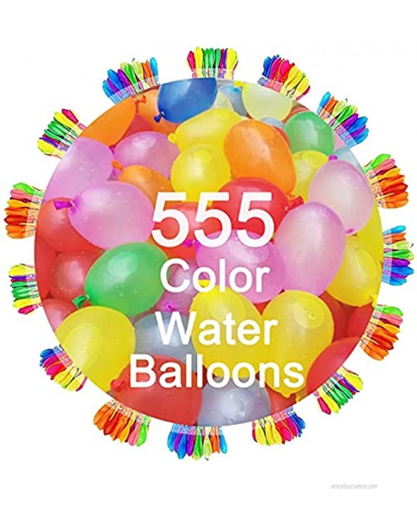 Water Balloons 555 PCS PAVHHV Quick Fill Self Sealing Water Balloons Set Pool Party Toys for Kids Adults Easy Fun Summer Outdoor Water Bomb Fight Games Balloons Set Party Games
