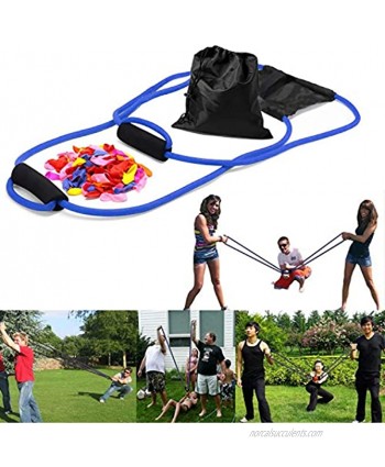 YHmall 3 Person Water Balloon Launcher with 500 Water Balloons Catapult Cannon Slingshot Free Balloons. Outdoor Game for Kids and Adults