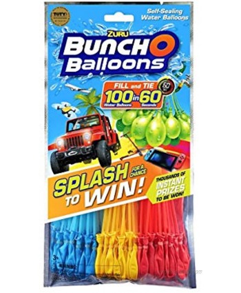 ZURU Self Sealing Water Balloons 100 pcs Assorted Colors