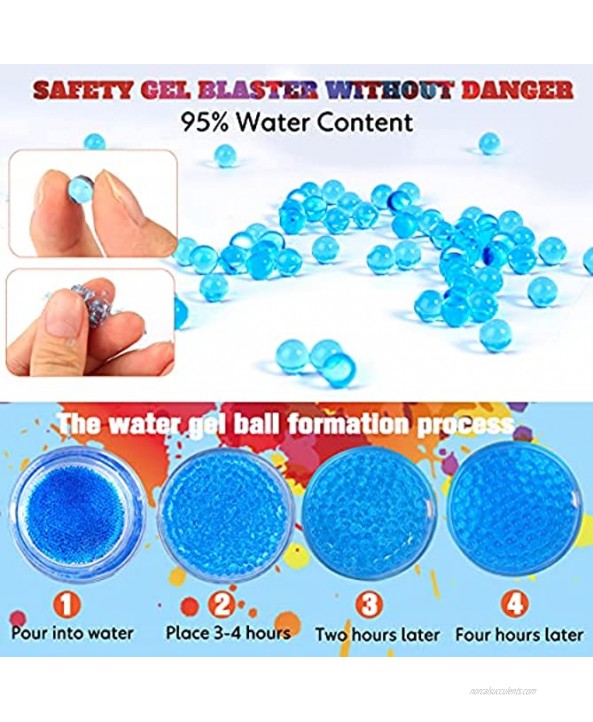 Gel Blaster Gun ferventoys Electric Gel Ball Blaster with 10,000 Gel Balls for Outdoor Activities by Boys and Girls Ages 12+ Red