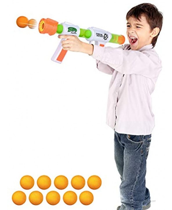 Kiddie Play Atomic Power Popper Gun Ball Shooter with Foam Balls for Kids