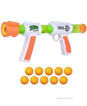 Kiddie Play Atomic Power Popper Gun Ball Shooter with Foam Balls for Kids