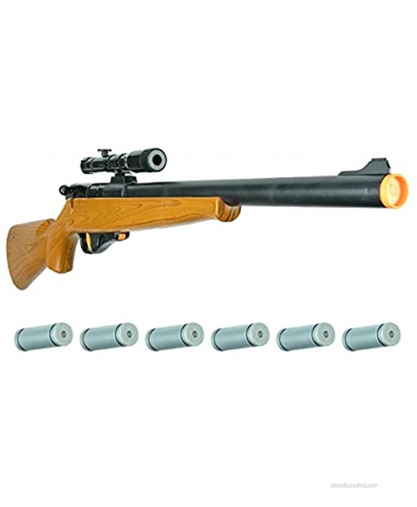 Kids Electronic Bolt Action Rifle Toy Hoopla Toys Toy Gun w Real Firing Sounds and Play Ammo Hunting Gift Model: HT-10021