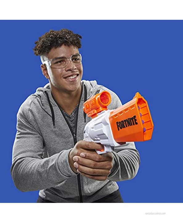 NERF Fortnite SR Blaster -- 4-Dart Hammer Action -- Includes Removable Scope and 8 Official Elite Darts -- for Youth Teens Adults