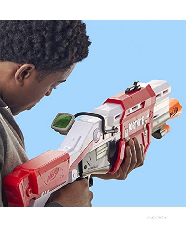 NERF Fortnite Ts Blaster -- Pump Action Dart Blaster 8 Official Mega Fortnite Darts Dart Storage Stock -- for Youth Teens Adults