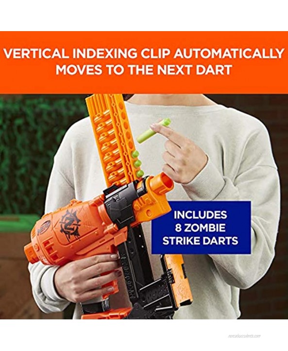 NERF Nailbiter Zombie Strike Toy Blaster – 8 Official Zombie Strike Elite Darts 8-Dart Indexing Clip – Survival System – for Kids Teens Adults