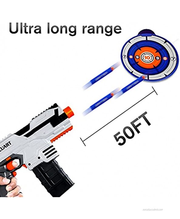 Voluart Electric Automatic Toy Guns for Nerf Guns Bullets Long-Range Precision Shooting Toy Foam Blasters of Kids Great for Boys and Girls Age 5 6 7 8 9 10 Years with 100 Pcs Refill Darts