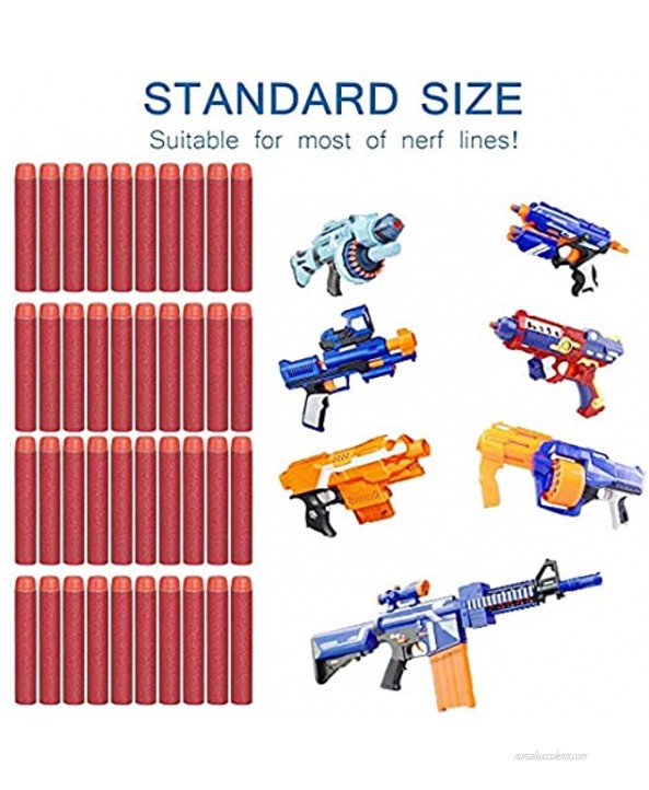 BOROLA 100pcs 7.2cm Refill Bullet Darts Compatible for Nerf Elite Series Blasters Kid Toy Gun Red