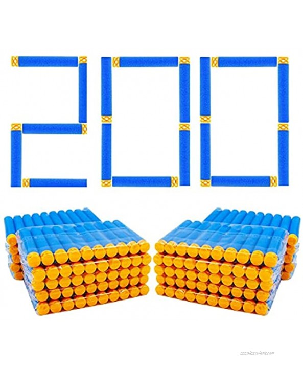 BOROLA 200Pcs Hollow Out Soft Foam Refill Waffle Darts Compatible for Nerf Elite Series BlastersLight Blue