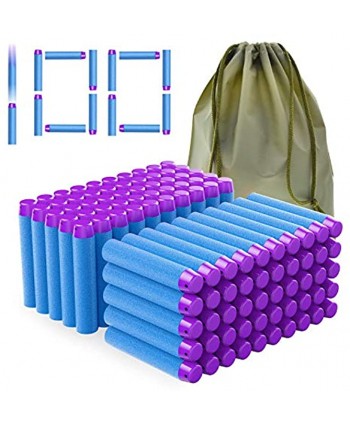 Coodoo Compatible Darts 1100 PCS Refill Pack Bullets for Nerf Guns N-Strike Elite Series Blasters Toys for Nerf Party Light Blue with Storage Bag