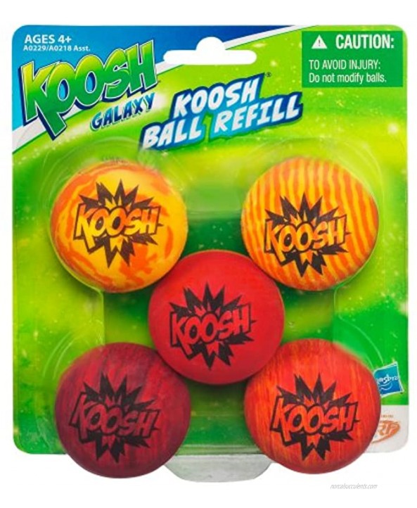 Koosh Ball Refill 5 Pack Red Orange