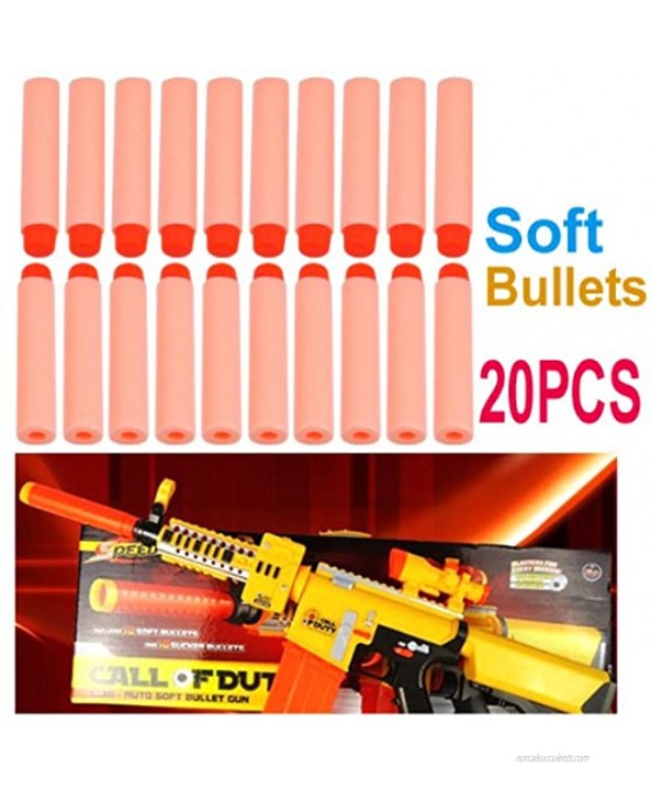 KT 20 pcs Soft Bullet Safety Bullets Darts for Nerf Blaster Gun Toy