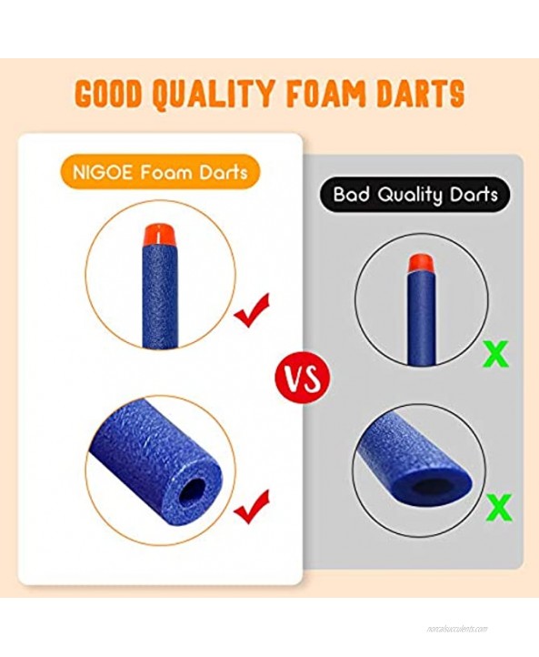 NIGOE Refill Bullet 200PCS Darts Ammo Pack Compatible for Nerf N-Strike Elite Toy Foam Ammunition,Blue and Red