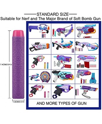 PeleusTech Refill Bullets 100Pcs Dart Refills for Nerf Rebelle Dart Fire Blaster Purple